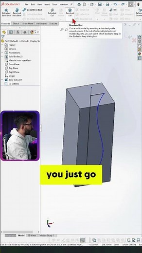 What's new in SOLIDWORKS 2024 - Revolve Flip side to cut