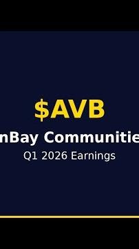 $AVB Q1 2026 — Asking rents up 4%+ YTD at AVB; renewal offers jumping to 5-