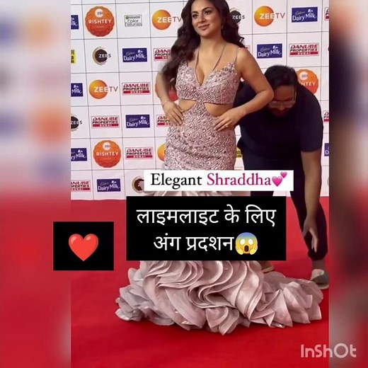 Shraddha Arya Arrived Zee Rishtey Awards 2024 looking gorgeous 😍#shraddhaarya #viral #yt