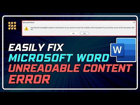"Unreadable Content" Error in Word? Don't Panic! Easy Fix Here!
