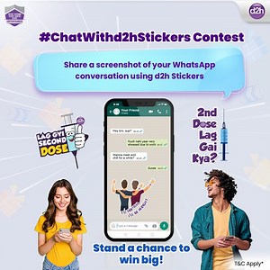 21K views · 50 reactions | Download d2h Stickers from Playstore and participate in our #ChatWithd2hStickers Contest. d2h Stickers Link: https://bit.ly/d2hStickersDownloadLink T&C Apply* . . #ContestAlert #Contest #Win #Giveaway #ContestAlertIndia #ContestGiveaway #d2h #AlagHiView #d2hStickersContest #Stickers | d2h | Facebook