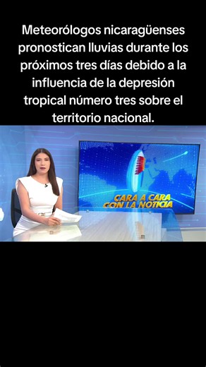 Meteorólogos nicaragüenses pronostican lluvias durante los próximos tres días debido a la influencia de la depresión tropical número tres sobre el territorio nacional. Las precipitaciones podrían presentarse en varias regiones del país, acompañadas de nubosidad y vientos moderados.