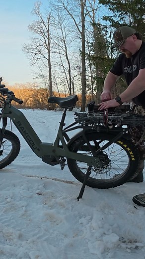 I often use my @bakcou Bike like this for #saddlehunting it just makes it easy #bowhunting #hunting
