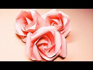 もっと折りやすく【改定版】１分ローズ中心部分の折り方～音声で解説