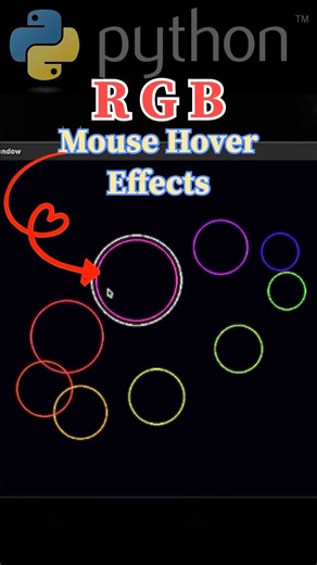 I Made Interactive RGB Mouse Hover Effects in Python 🖱️🌈