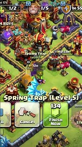 COC Spring Trap Upgrade 😳💥 Must Watch 👀#cocgame