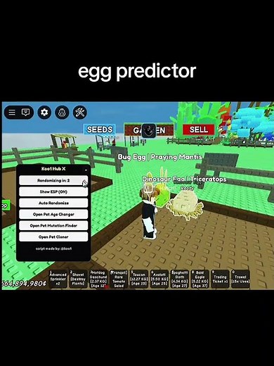 grow a garden egg predictor script #growagarden #growagardenhack #roblox