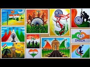 17 best paintings for Independence day/Republic day drawing competition|drawing competition ideas.