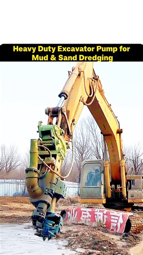High Power Excavator Dredging Pump for River & Pond Cleaning !