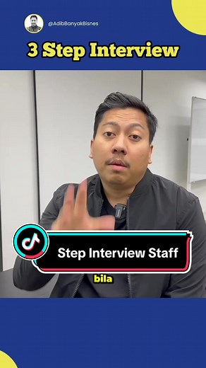 3 Step Interview staff baru. #business #marketing #sales