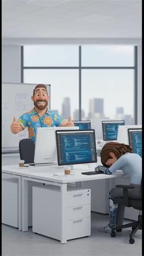 🎬 Modern Burnout at Work (Cartoon) 💬