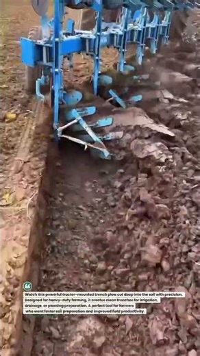 Deep Soil Trenching Power with Tractor Plow! #FarmingTech #TractorLife #AgriTools