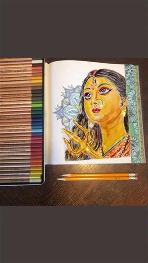 Durga Puja 2025 Special 🎨 | Maa Durga Face & Idol Sketch #shorts