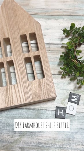 9.8K views · 134 reactions | DIY Farmhouse Shelf Sitter. Full tutorial in the comments! #farmhousedecor #walmart #diy #farmhouse #farmhousestyle #neutralhomedecor #homedecor | Creating Through Chaos | Facebook