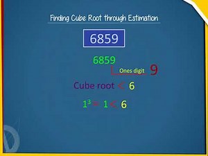 Finding cube root through estimation CLASS 8.