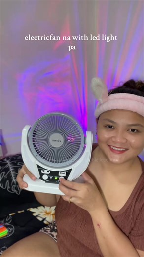 Mini Electric Fan with LED Light - Rechargeable and Portable