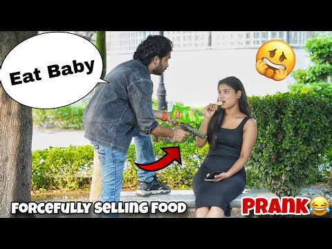 Forcefully Giving Food to Stranger Girl🔥