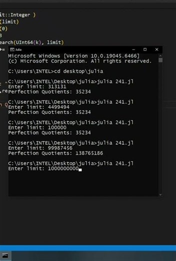 julia | Euler project 'Perfection Quotients' | CodeLearning