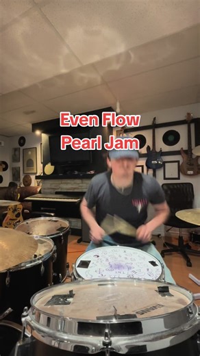 Even flow 🦦 Jesus on a skateboard #drummer #drums #rock #drumcover #pearljam