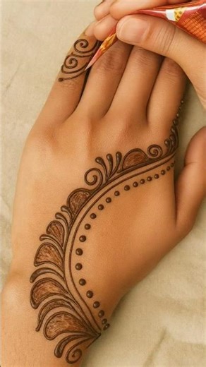 simple backhend mehndi#henna #new#hennadesign #hindisong #kusummehandi