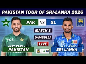 PAKISTAN vs SRI LANKA 3rd T20 LIVE MATCH COMMENTARY | PAK vs SL MATCH LIVE TODAY