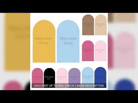 1Pc/Set Colorblock&Double Sided Solid Color Balloon Arch Cover Set Wedding/Party Decoration Backdrop