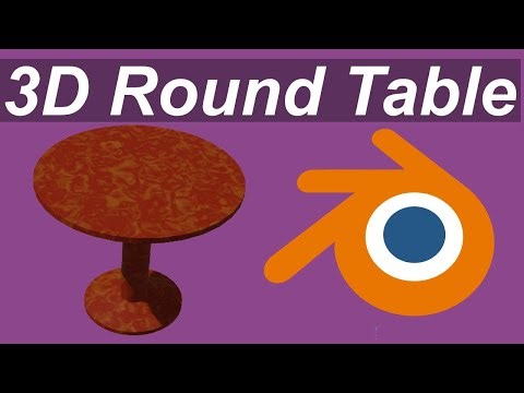 Create 3D Round Table Model In Blender : Create 3D Table Model In Blender