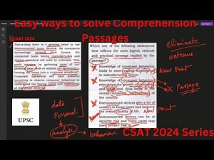 Tricks to solve: UPSC CSE 2024 CSAT Paper 2 Reading Comprehension