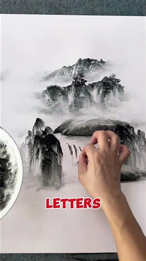 This Artist Hid an Entire Landscape Inside One Word! 🤯 #Shorts #Art #wordart