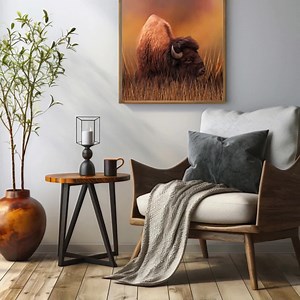 Buffalo at Sunset Fabric Panel, Quilt Panel, Quilting Cotton Fabric, American Buffalo Bison Fabric Panel to Sew, Size 17.5"wx18.5"l, ANW-026 - Etsy Australia