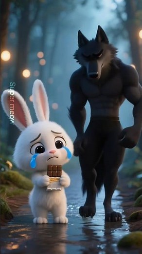 The little white bunny and wolf story