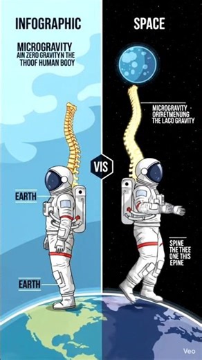 Why Astronauts Grow Taller in Space 🚀 #scienceshorts #shortsfeed