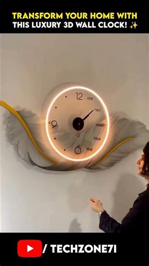 Modern 3D LED Clock with Silent Mechanism || #shortsindia #techshorts