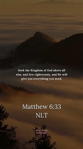 Put God First, Matthew 6:33
