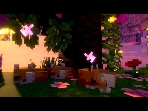 Sleeping Foxes at Sunset 🌸 Cozy Minecraft Music & Peaceful Ambience