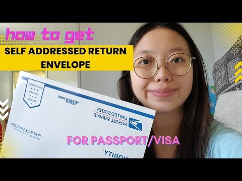 How to get USPS priority mail Self Addressed Return Envelope with tracking number for passport