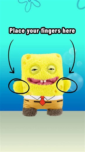 Fugglers on Instagram: "Place your fingers here. Trust me. It’s worth it. 🌀💨 #fuggler #fugglers #spongebob #fun #spongebobsquarepants"