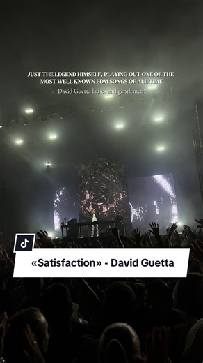 What a crazy track this is! «Satisfaction» - David Guetta🇫🇷 #foryou #Davidguetta #concert #rave #edm