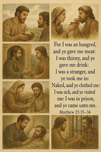 “I Was Hungry and You Fed Me - Matthew 25:35–36 (KJV) – A Call to Compassion”
