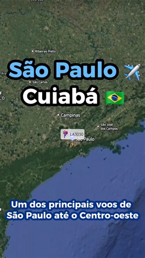São Paulo - Cuiabá 🇧🇷 One of the main flights from São Paulo to the Midwest of Brazil