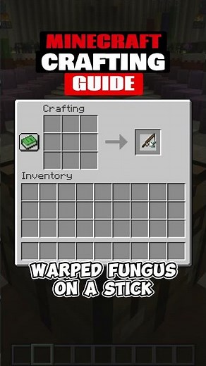 How To Craft A Warped Fungus On A Stick In Minecraft #minecraftshorts #minecraft #minecraftrecipes