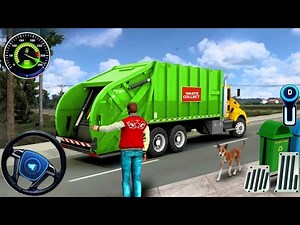 Garbage Trash Truck Realistic Simulator: City Road Garbage Truck Driving Part 19! Android Gameplay