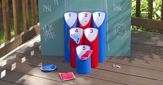 Jeu d'extérieur à fabriquer soi même : un jeu de lancer