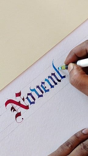 Hello November.... Gothic calligraphy. #calligraphy #art #copperplate #gothic #viralreels #lettering #penmanship #November | Babu Calligraphy