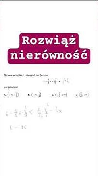 Rozwiąż nierówność. Nierówność z jedną niewiadomą #matematyka #nierówności #matma #szkoła #fyp #dc