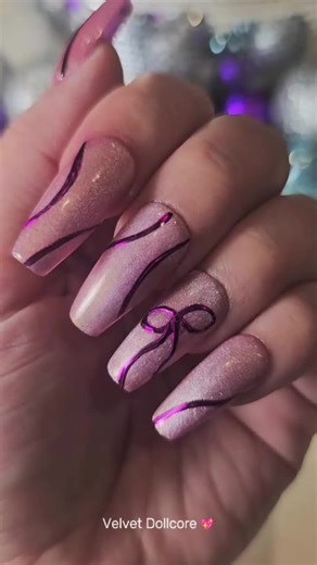 Create Velvet Pink Nails with Chrome Bows for 2026