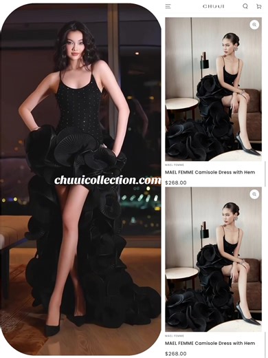 Queen‘s Dress!!♠️✨#chuuicollection #vietnamdress #blackdress #prom #promdress #gowns 🔍chuuicollection.com ✈️worldwide shipping