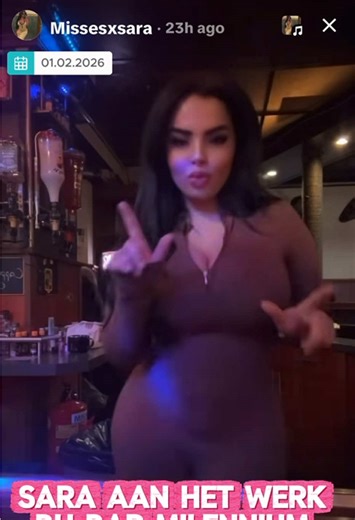 Sara laat zien hoe zij aan het werk is bij bar Millenium in Eindhoven