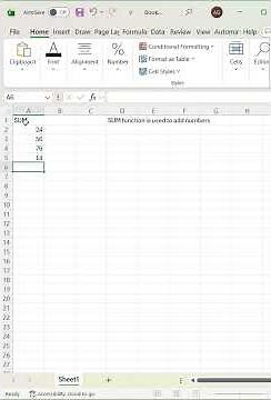 Excel SUM Function Explained (Beginner Friendly) #2