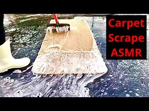 Satisfying asmr of manually scrubbing a rug Carpet cleaning scrape sounds to sleep 😴 - time lapse